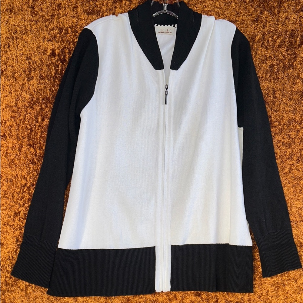 EP Pro Women's Black and White Cardigan